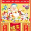 Bìa lịch gắn bloc Di Lặc