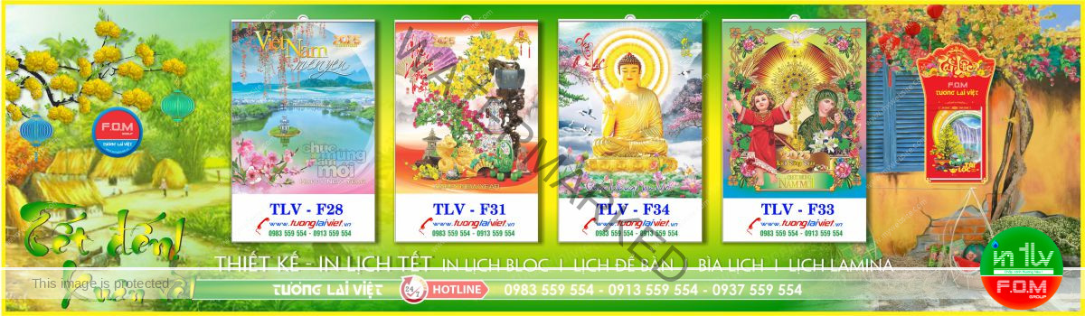 In Lịch Treo Tường 5 Tờ