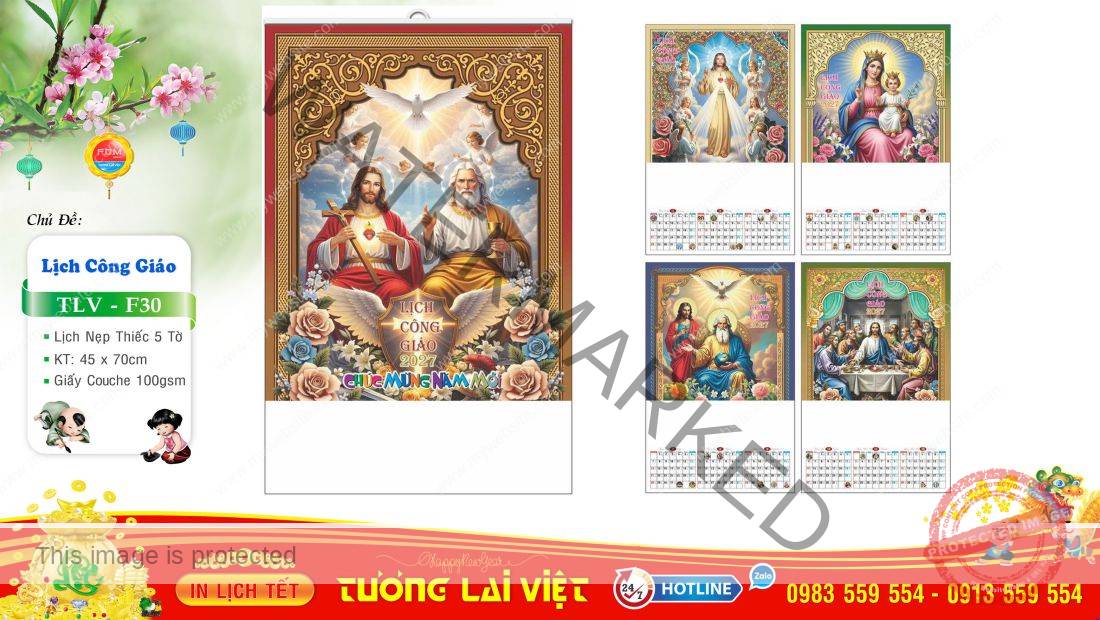 Lịch 5 tờ Lịch công giáo