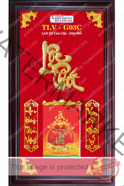 Lịch Gỗ Lộc Phát Thư Pháp
