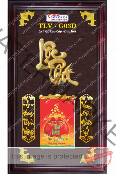 Lịch Gỗ Lộc Phát Thư Pháp