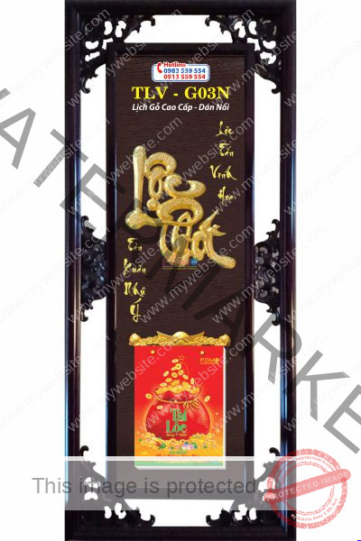 Lịch Gỗ Lộc Phát Thư Pháp
