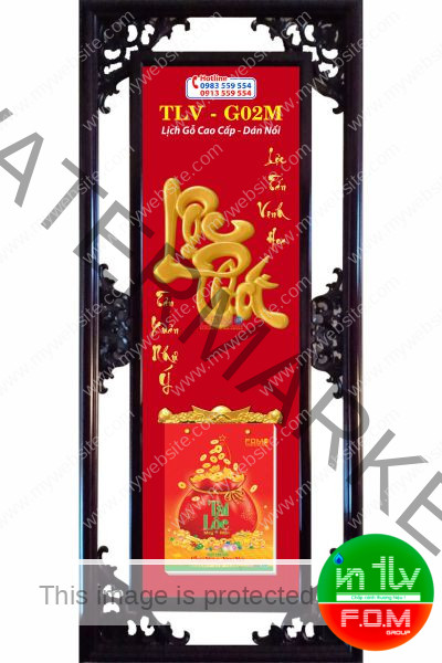 Lịch Gỗ Lộc Phát Vàng