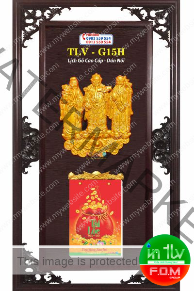 Alternative view of Lịch Gỗ Phúc Lộc Thọ