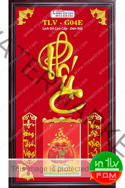 Lịch Gỗ Phúc Thư Pháp - Ảnh 3